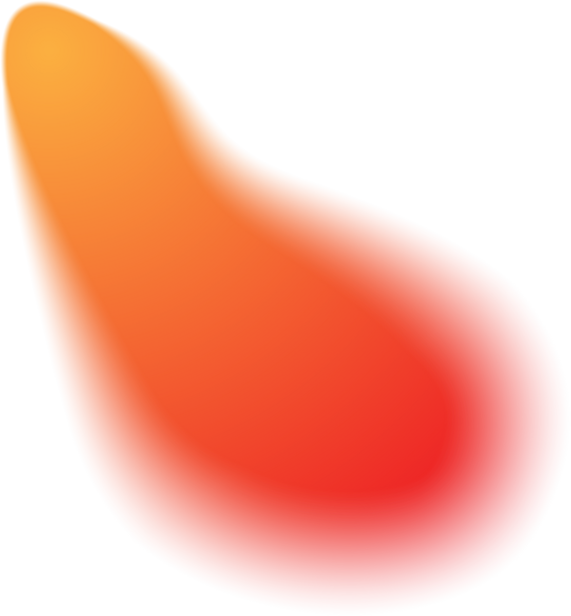 Orange Blob Element Design With Blur Gradient